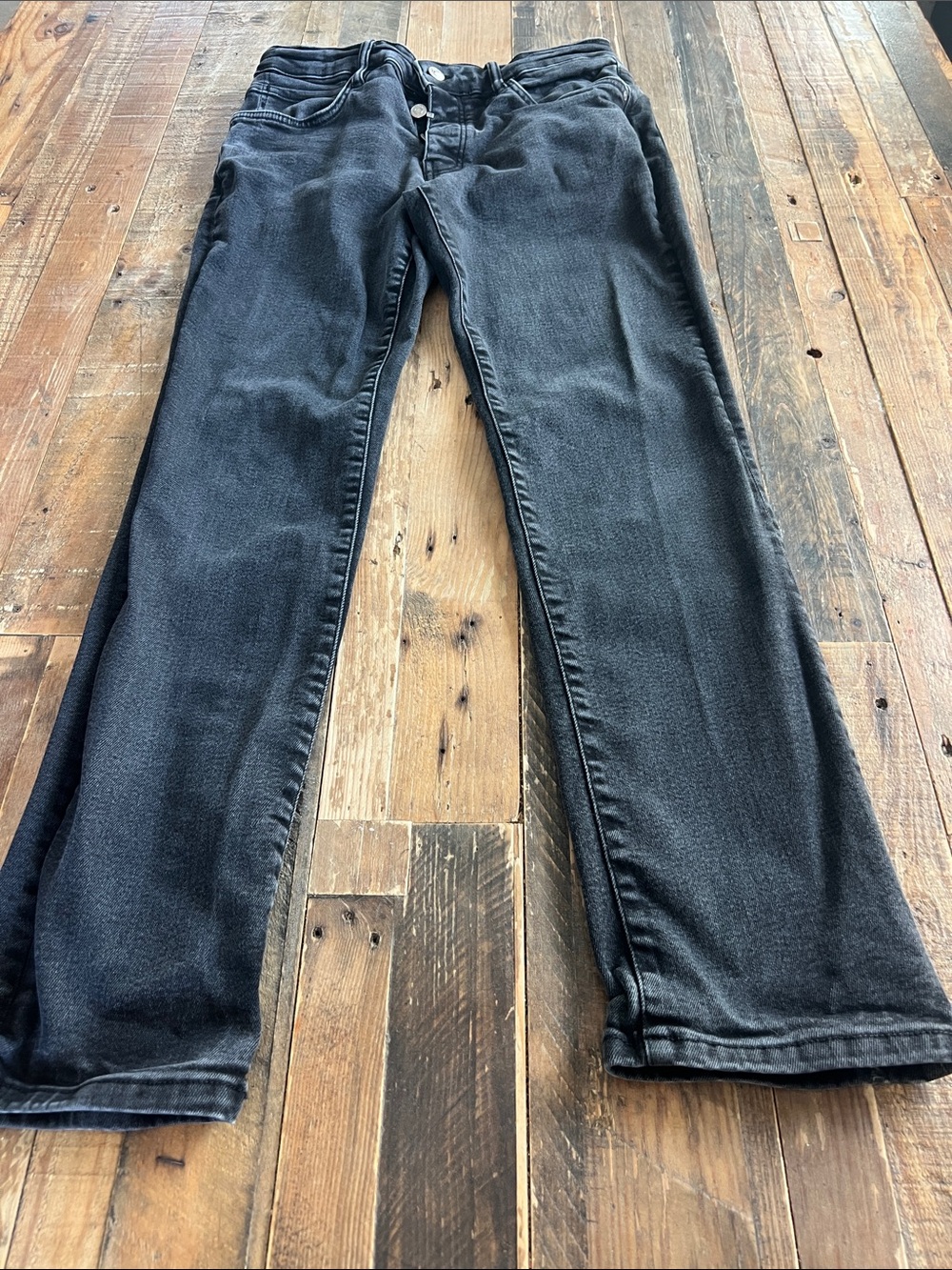 AllSaints Black Straight-Leg Jeans